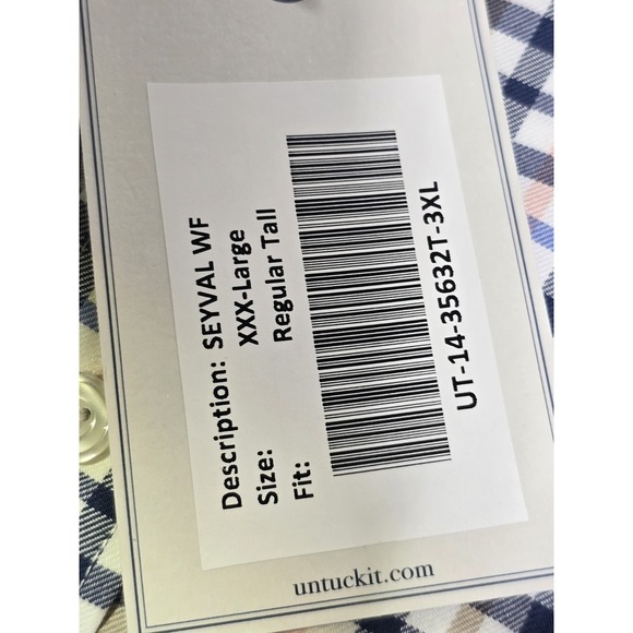 UNTUCKit Men's Shirt XXXL Regular Tall Long Sleeve Button-Up Wrinkle Free Casual - Picture 12 of 12